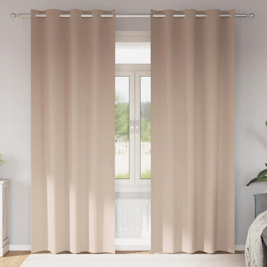 Vorhänge mit Vorhängen 2 pcs Taupe Polyester