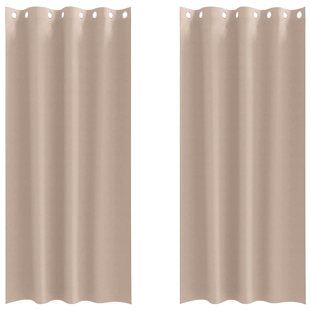 Vorhänge mit Vorhängen 2 pcs Taupe Polyester