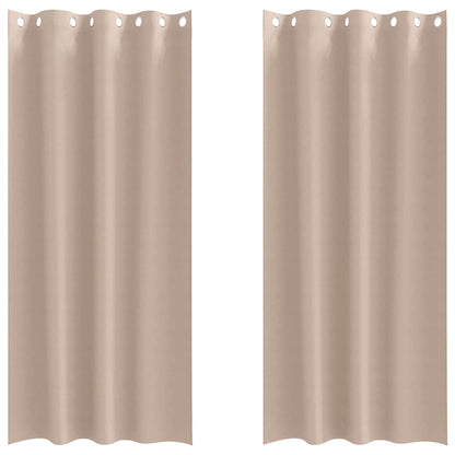 Vorhänge mit Vorhängen 2 pcs Taupe Polyester