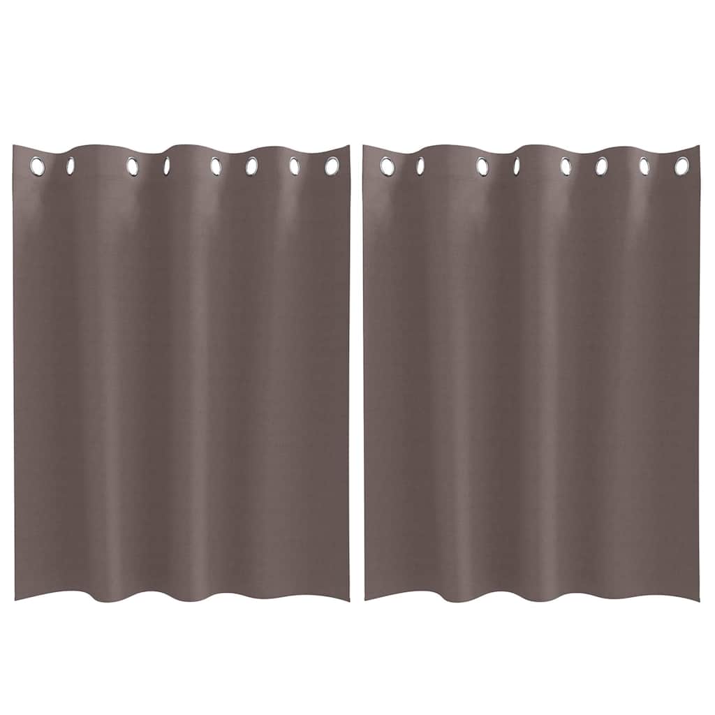 Vorhänge mit Vorhängen 2 pcs Dunkelbraun Polyester