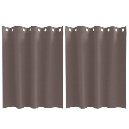 Vorhänge mit Vorhängen 2 pcs Dunkelbraun Polyester