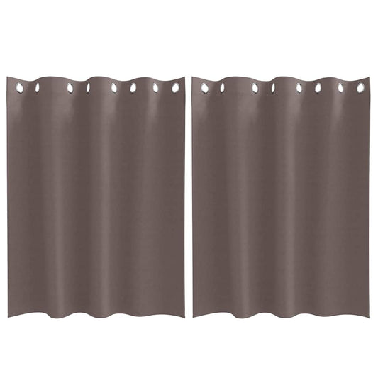 Vorhänge mit Vorhängen 2 pcs Dunkelbraun Polyester