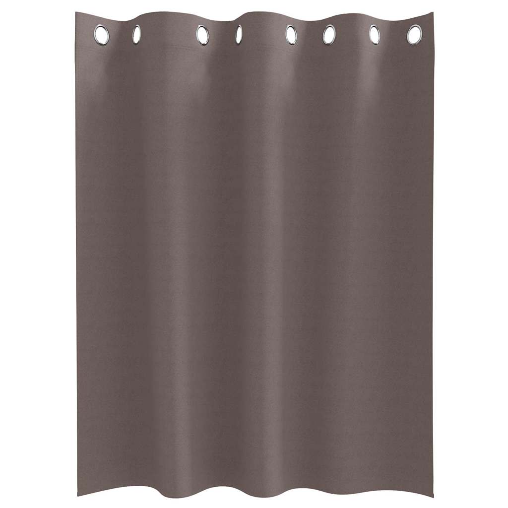 Vorhänge mit Vorhängen 2 pcs Dunkelbraun Polyester