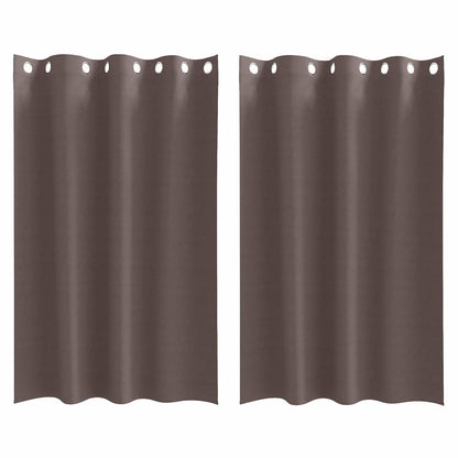 Vorhänge mit Vorhängen 2 pcs Dunkelbraun Polyester