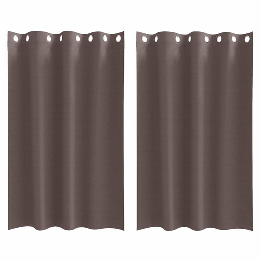 Vorhänge mit Vorhängen 2 pcs Dunkelbraun Polyester
