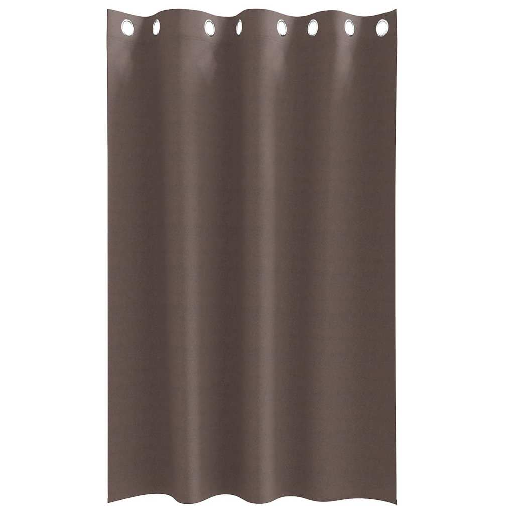 Vorhänge mit Vorhängen 2 pcs Dunkelbraun Polyester