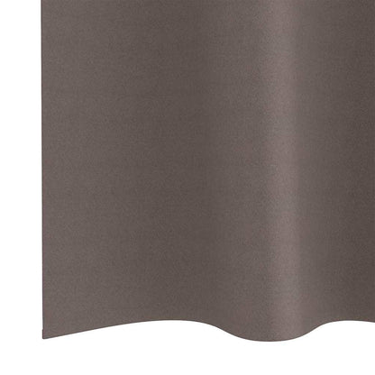 Vorhänge mit Vorhängen 2 pcs Dunkelbraun Polyester