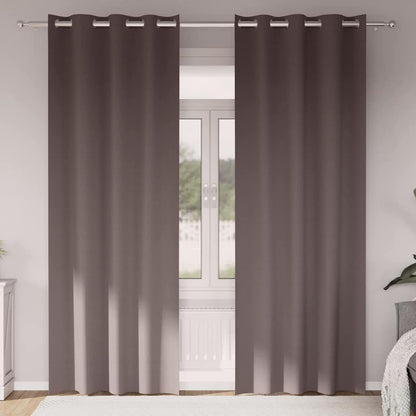 Vorhänge mit Vorhängen 2 pcs Dunkelbraun Polyester