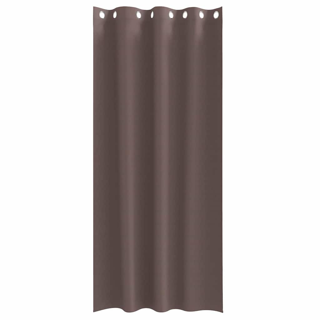 Vorhänge mit Vorhängen 2 pcs Dunkelbraun Polyester