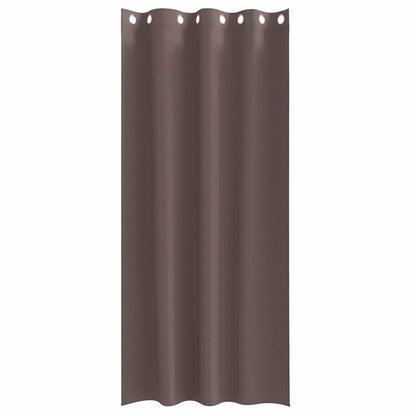 Vorhänge mit Vorhängen 2 pcs Dunkelbraun Polyester