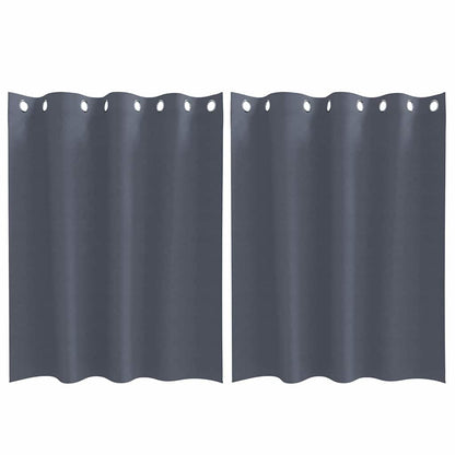 Vorhänge mit Vorhängen 2 pcs Anthrazit Polyester