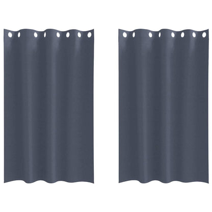 Vorhänge mit Vorhängen 2 pcs Anthrazit Polyester