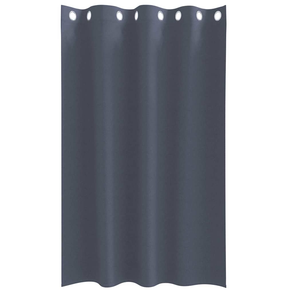 Vorhänge mit Vorhängen 2 pcs Anthrazit Polyester