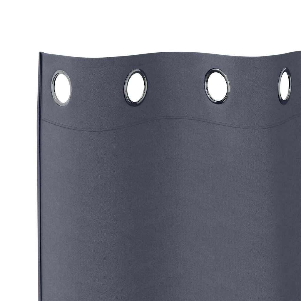 Vorhänge mit Vorhängen 2 pcs Anthrazit Polyester