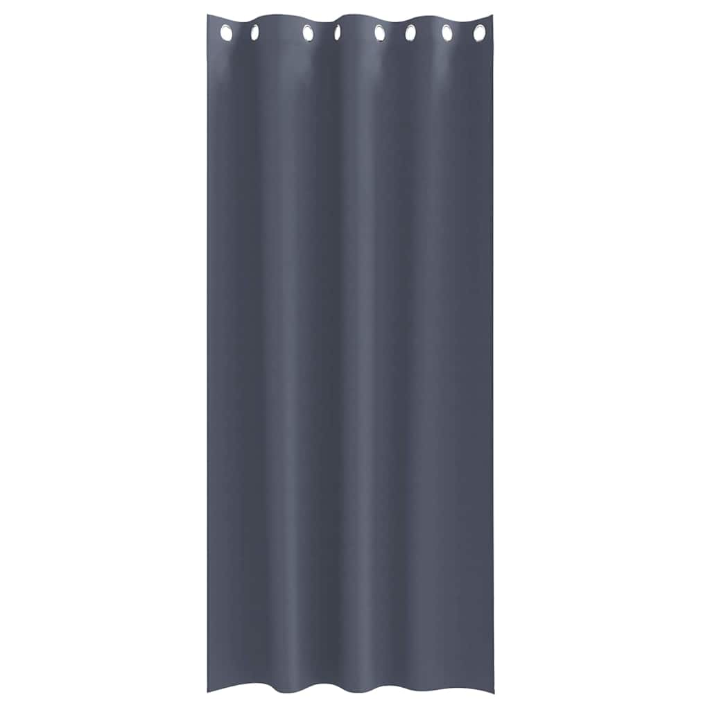 Vorhänge mit Vorhängen 2 pcs Anthrazit Polyester