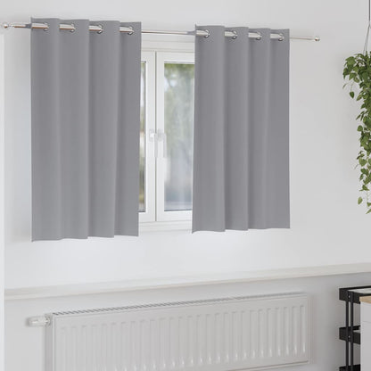 Vorhänge mit Vorhängen 2 pcs Hellgrau Polyester
