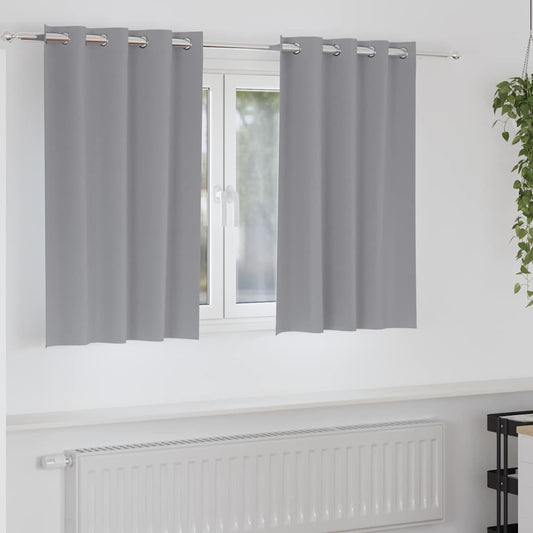 Vorhänge mit Vorhängen 2 pcs Hellgrau Polyester