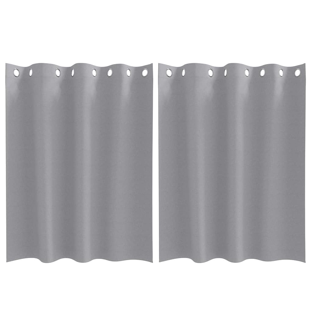 Vorhänge mit Vorhängen 2 pcs Hellgrau Polyester
