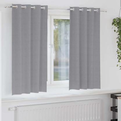 Vorhänge mit Vorhängen 2 pcs Hellgrau Polyester