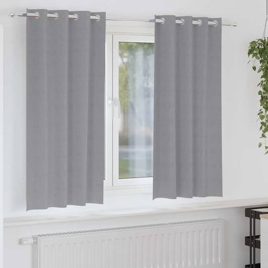Vorhänge mit Vorhängen 2 pcs Hellgrau Polyester