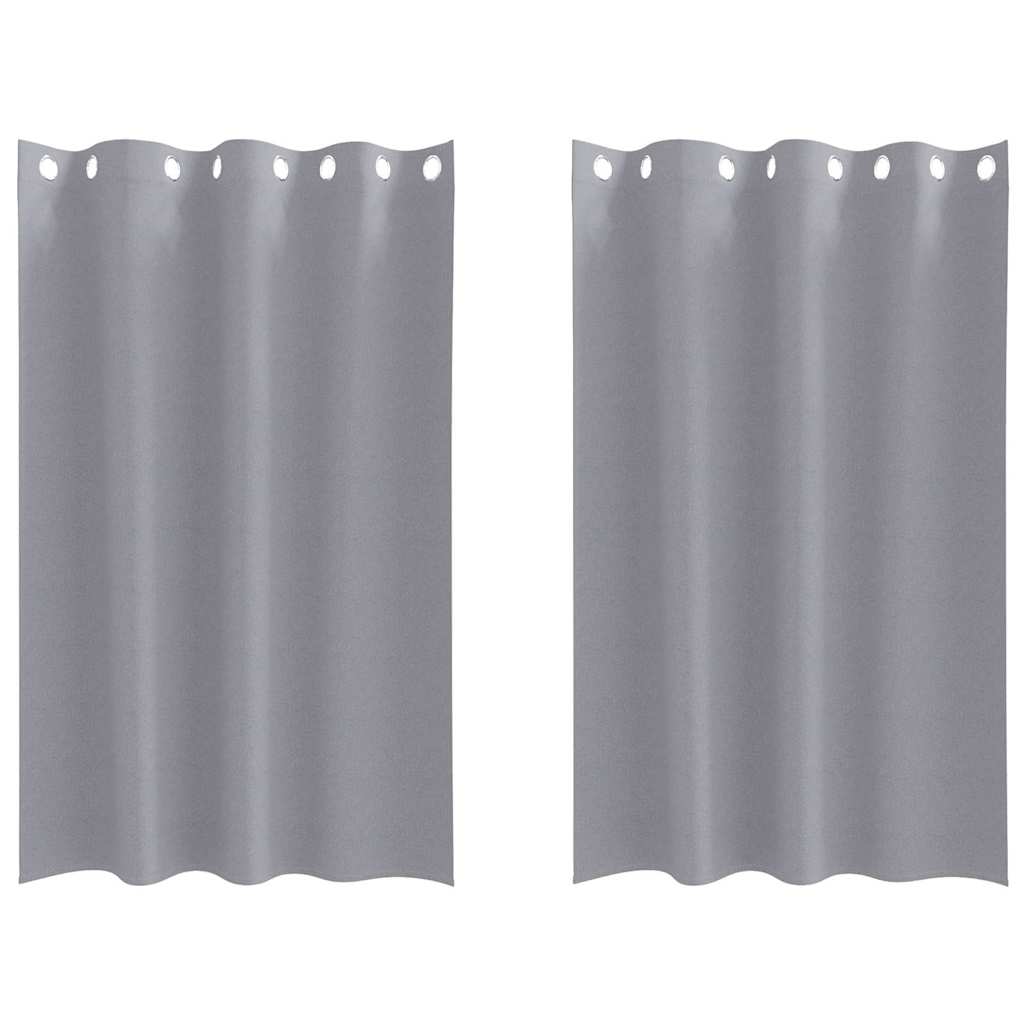 Vorhänge mit Vorhängen 2 pcs Hellgrau Polyester