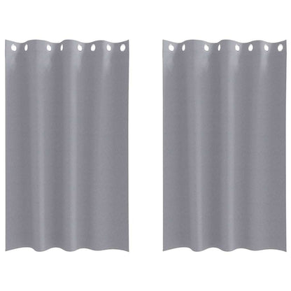 Vorhänge mit Vorhängen 2 pcs Hellgrau Polyester