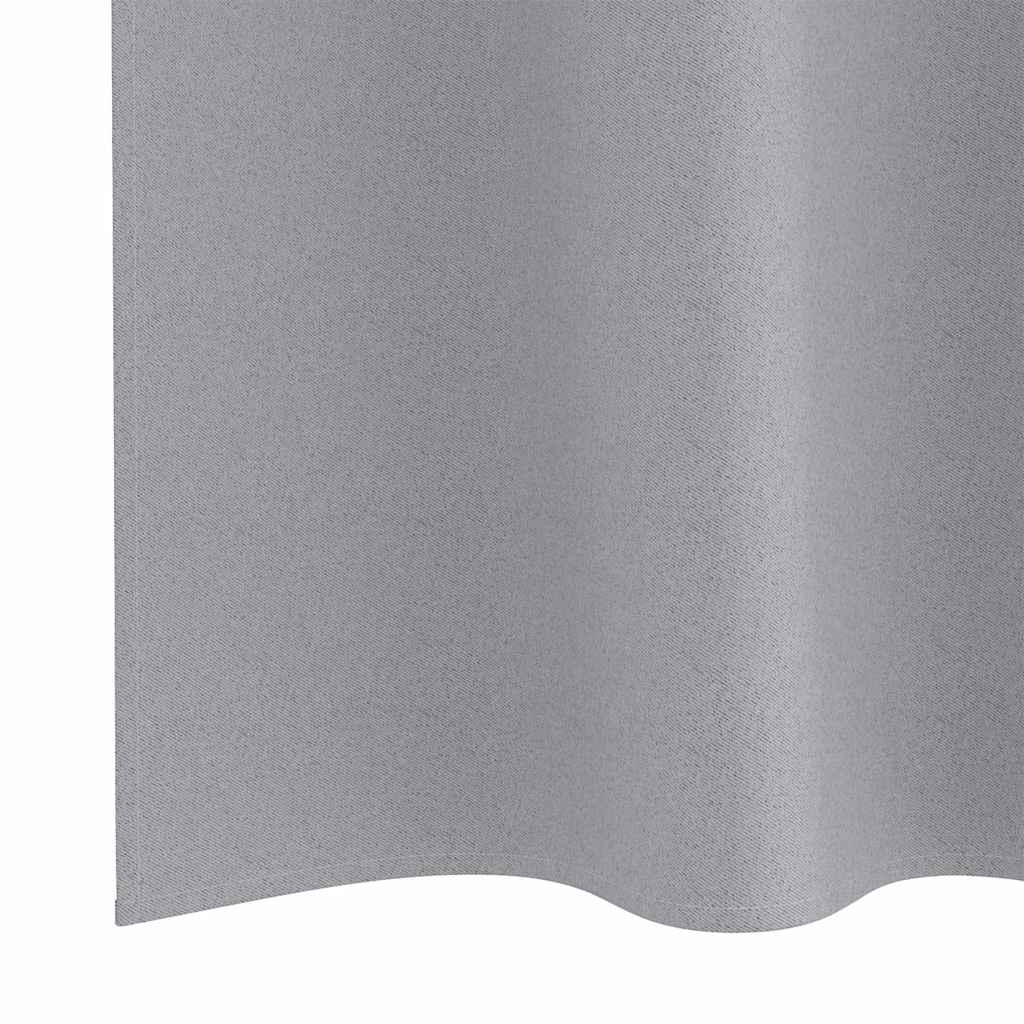 Vorhänge mit Vorhängen 2 pcs Hellgrau Polyester