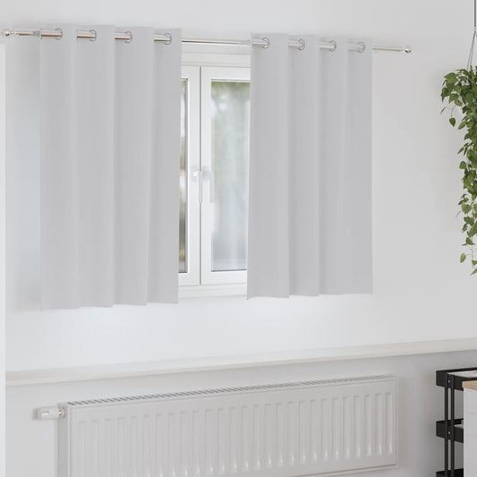 Vorhänge mit Vorhängen 2 pcs Hellgrau Polyester