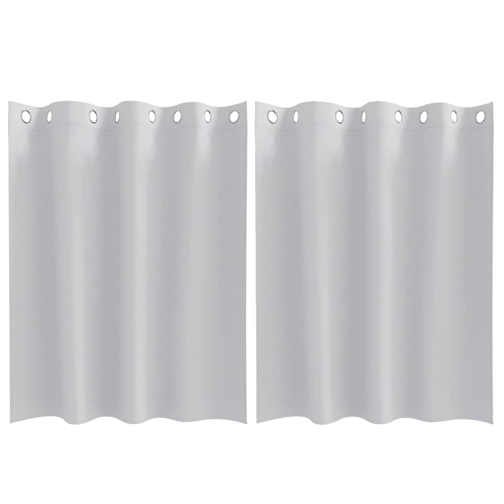 Vorhänge mit Vorhängen 2 pcs Hellgrau Polyester
