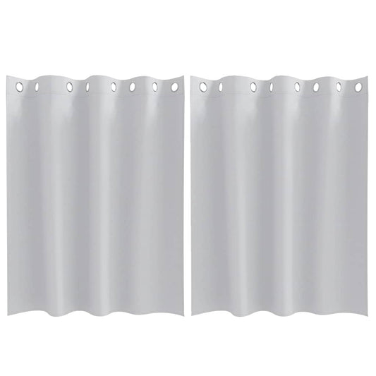 Vorhänge mit Vorhängen 2 pcs Hellgrau Polyester
