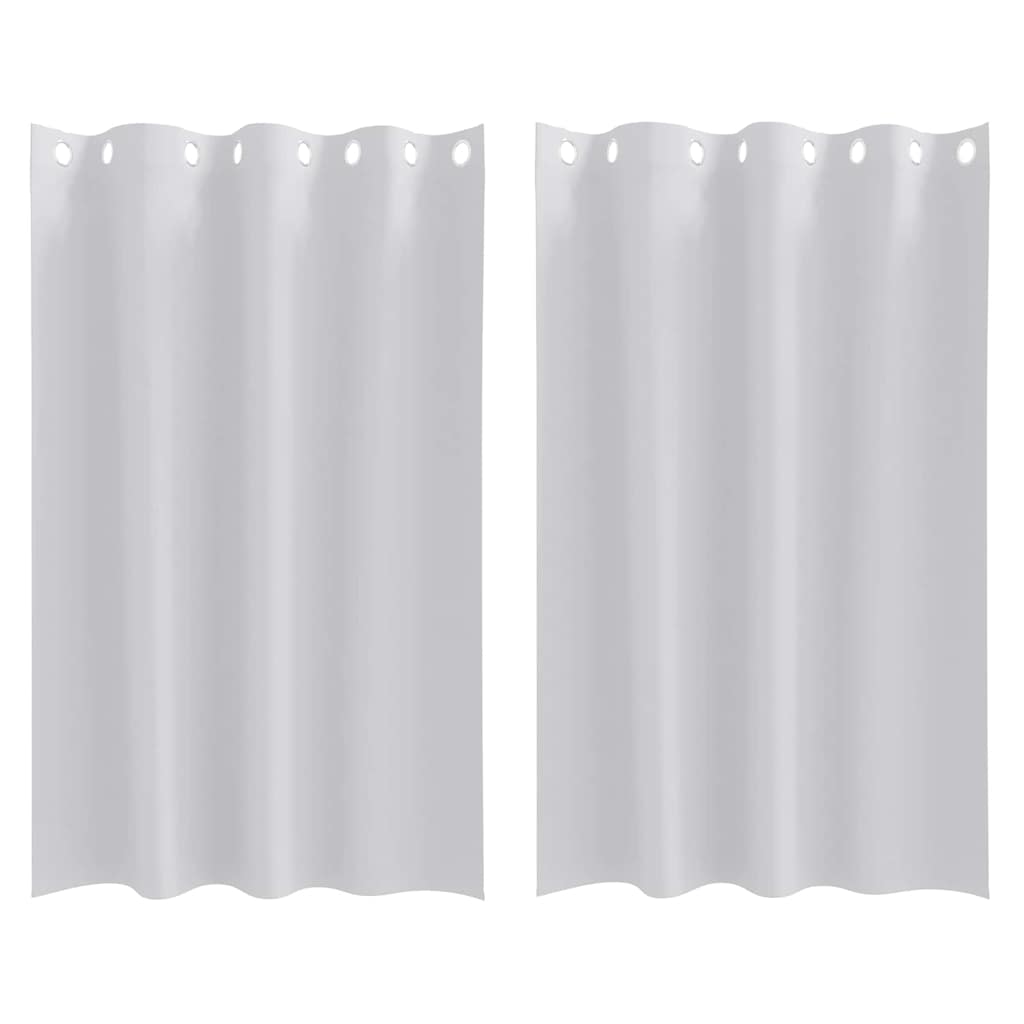 Vorhänge mit Vorhängen 2 pcs Hellgrau Polyester