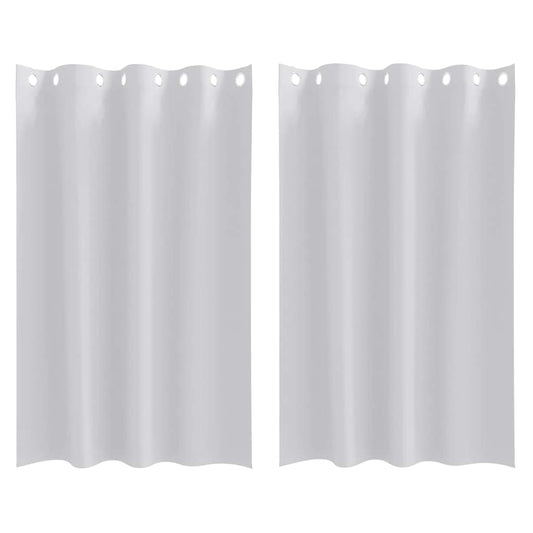 Vorhänge mit Vorhängen 2 pcs Hellgrau Polyester