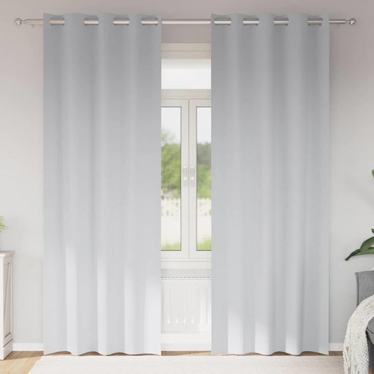 Vorhänge mit Vorhängen 2 pcs Hellgrau Polyester