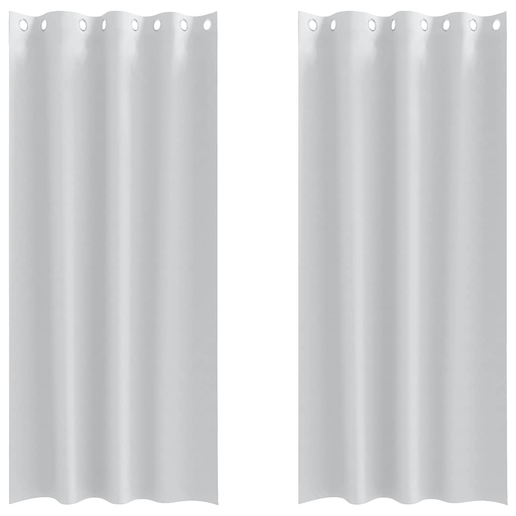 Vorhänge mit Vorhängen 2 pcs Hellgrau Polyester