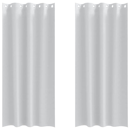 Vorhänge mit Vorhängen 2 pcs Hellgrau Polyester