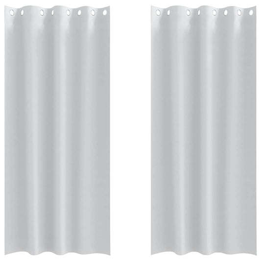 Vorhänge mit Vorhängen 2 pcs Hellgrau Polyester