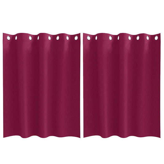 Vorhänge mit Vorhängen 2 pcs Weinrot Polyester