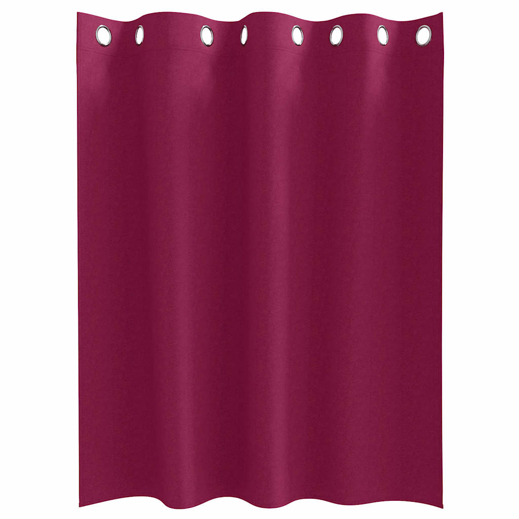 Verdunkelungsvorhänge mit Vorhängen Weinrot Polyester
