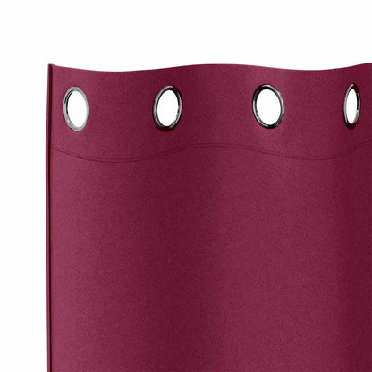 Vorhänge mit Vorhängen 2 pcs Weinrot Polyester