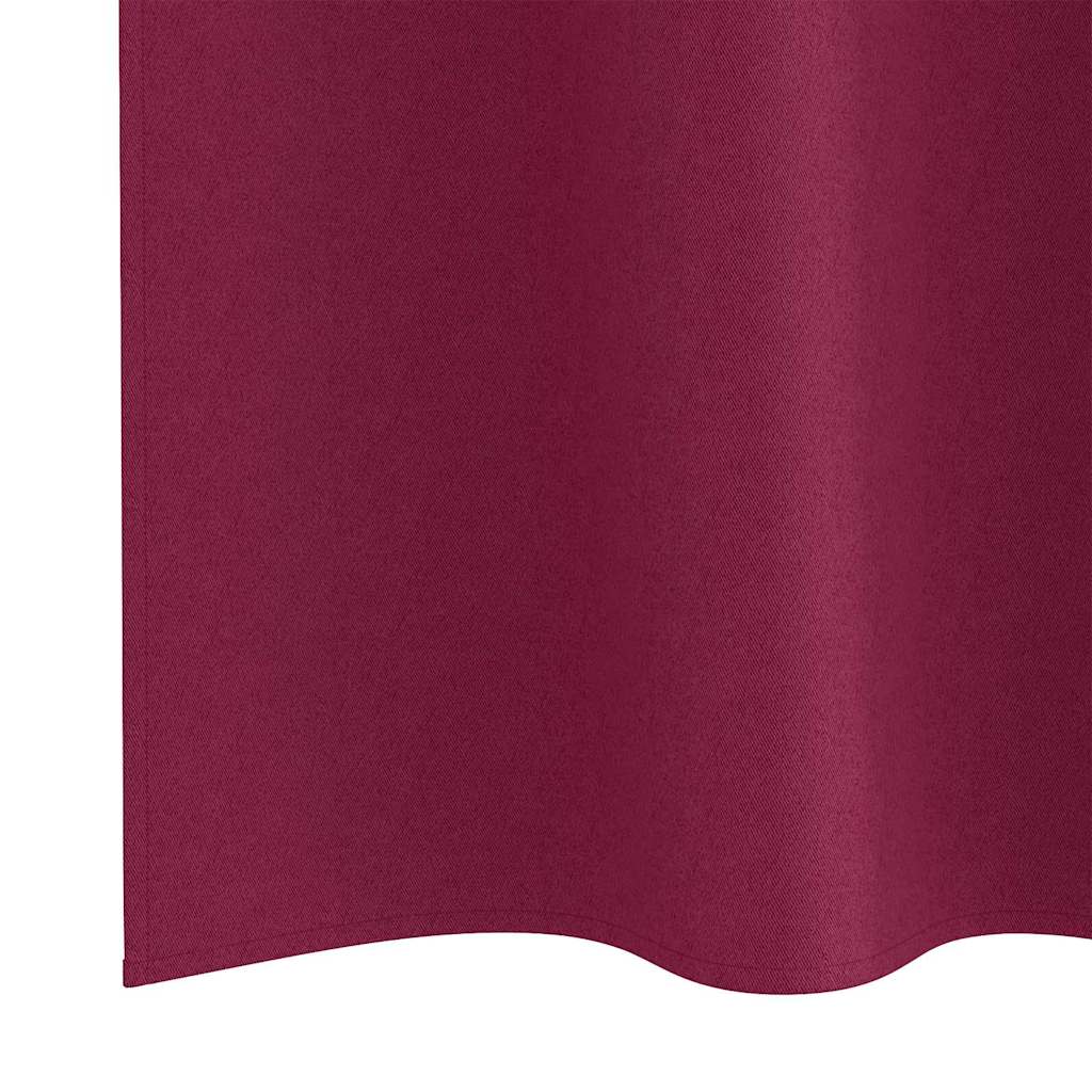 Vorhänge mit Vorhängen 2 pcs Weinrot Polyester