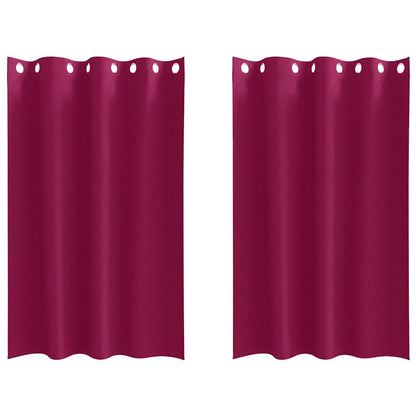 Vorhänge mit Vorhängen 2 pcs Weinrot Polyester
