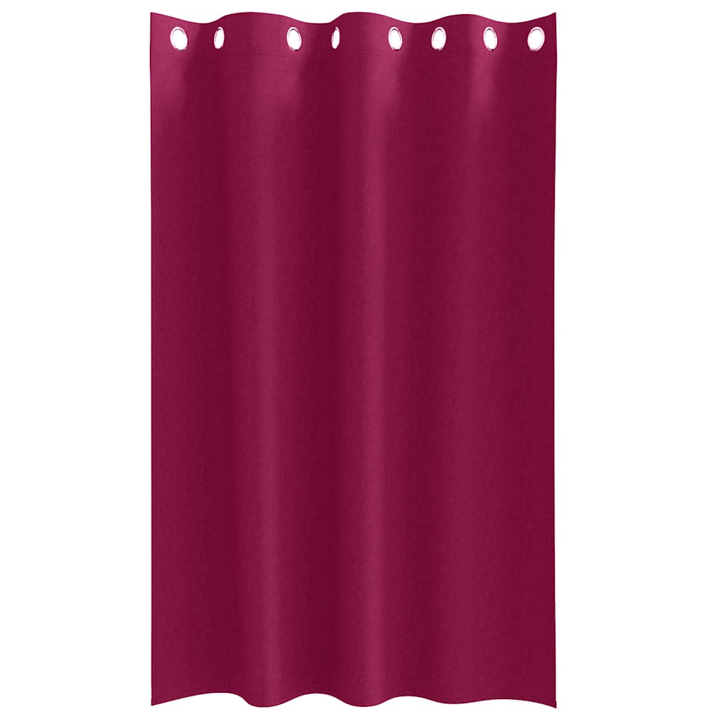 Vorhänge mit Vorhängen 2 pcs Weinrot Polyester
