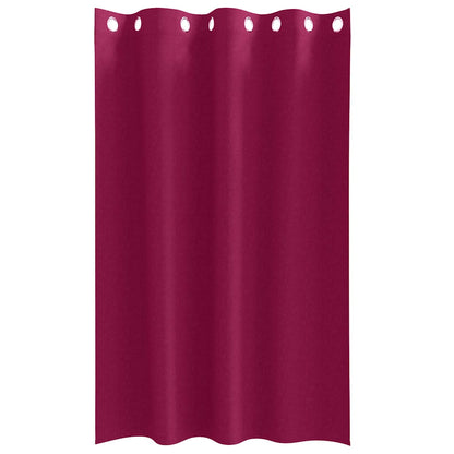 Vorhänge mit Vorhängen 2 pcs Weinrot Polyester