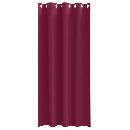 Vorhänge mit Vorhängen 2 pcs Weinrot Polyester
