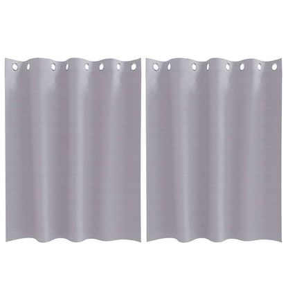 Vorhänge mit Vorhängen 2 pcs Metallgrau Polyester