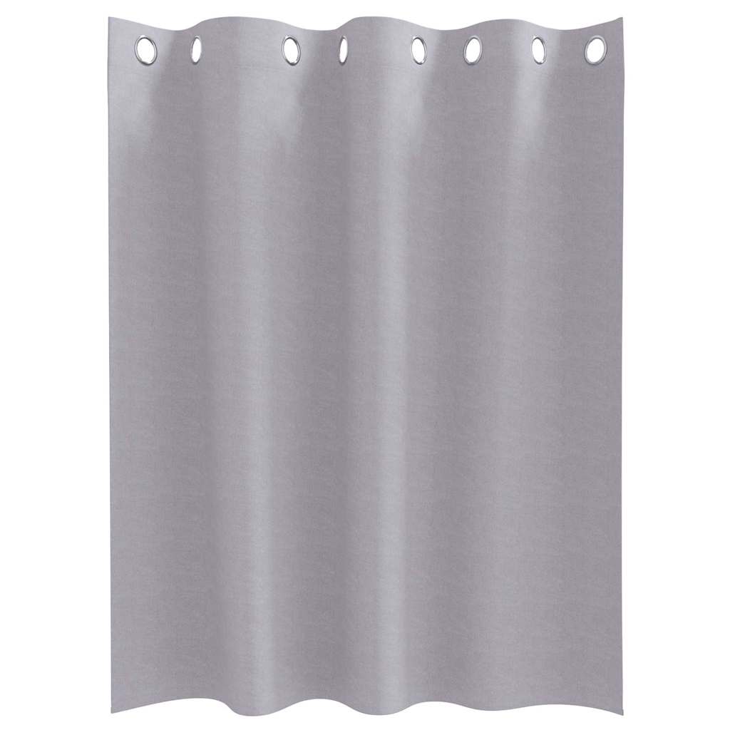 Vorhänge mit Vorhängen 2 pcs Metallgrau Polyester