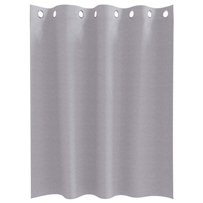 Vorhänge mit Vorhängen 2 pcs Metallgrau Polyester