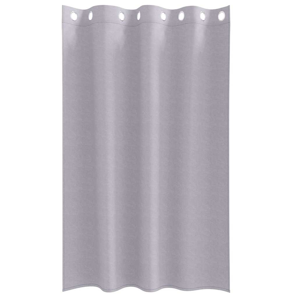 Vorhänge mit Vorhängen 2 pcs Metallgrau Polyester