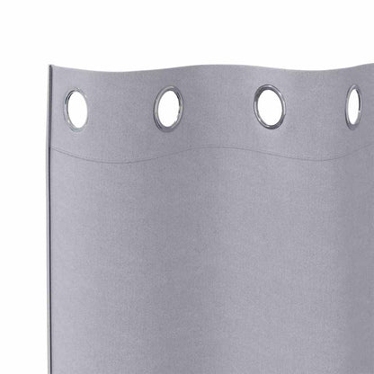 Vorhänge mit Vorhängen 2 pcs Metallgrau Polyester