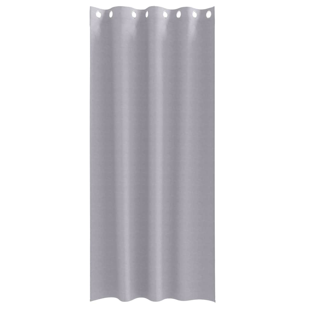 Vorhänge mit Vorhängen 2 pcs Metallgrau Polyester